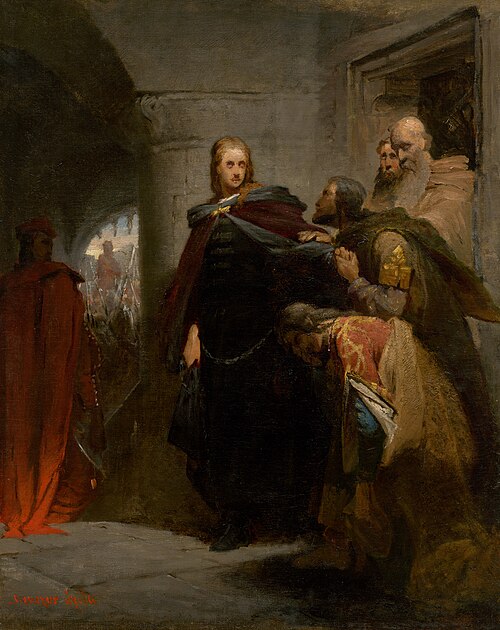 Hunyadi's Farewell to his Homeland, 1865, Gyula Benczúr