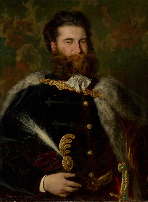 Portrait of Albert Ujházy, 1868, Gyula Benczúr