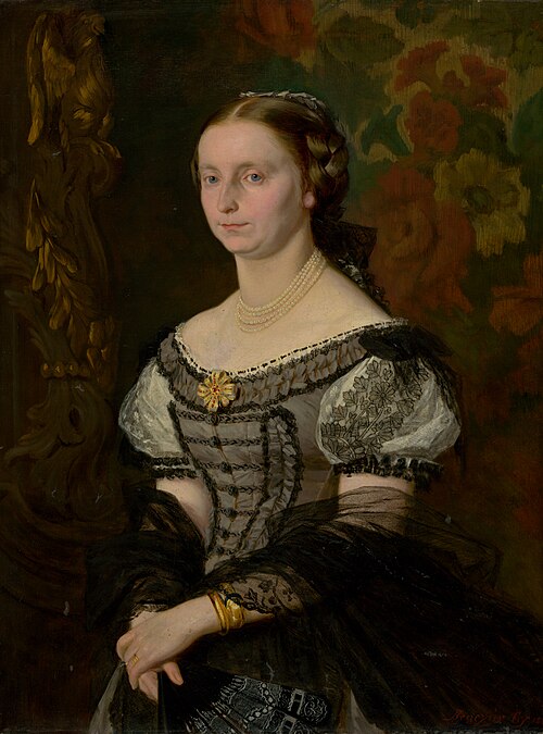 Portrait of Terézia Ujházy (née Prissnitzová), 1868, Gyula Benczúr