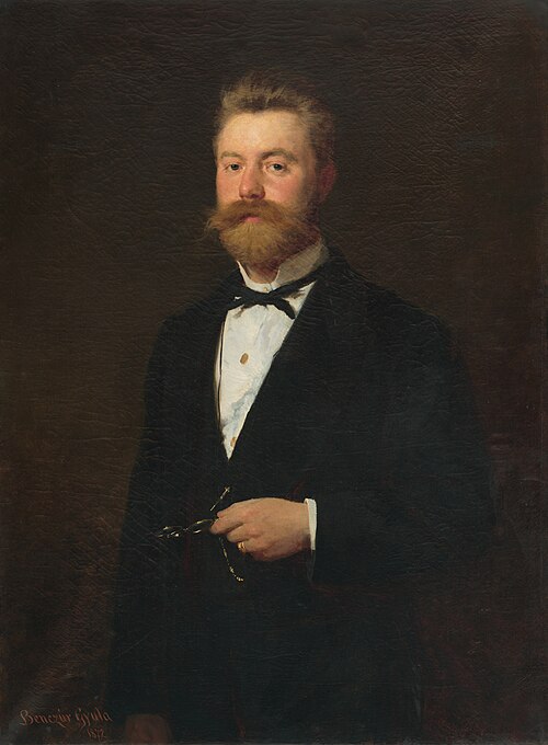 Oficiálna podobizeň muža. Podobizeň Gejza Bencúr., 1872, Gyula Benczúr