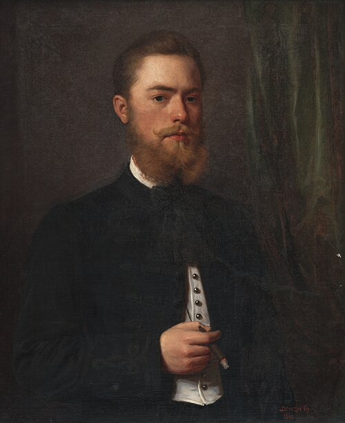 Podobizeň mladého muža. Študent práv Gejza Bencúr., 1860, Gyula Benczúr
