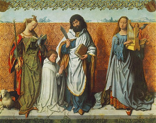 St. Bartholomew Altar: St. Agnes, St. Bartholomew and St. Cecilia, 1501, Maître du retable de saint Barthélemy