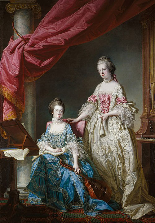 Princess Louisa and Princess Caroline, 1767, Francis Cotes