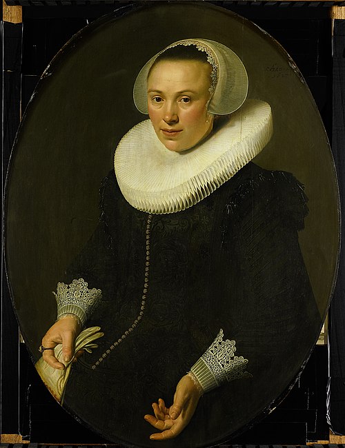 Portait de Maria Jochemsdr. Swartenhont (1598-1631), épouse de Maerten Rey, 1627, Nicolaes Eliaszoon Pickenoy