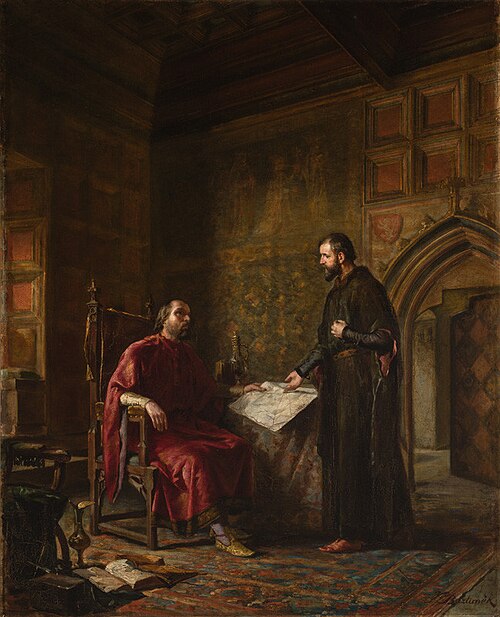 Peter Parler Received by Charles IV, 1885, Vojtěch Bartoněk