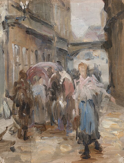 Sketch from the Street, 1887, Vojtěch Bartoněk