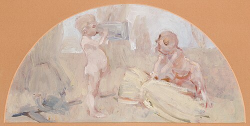Noon, study for a painting to decorate the dining room of Bohumil Bondy, 1888, Vojtěch Bartoněk