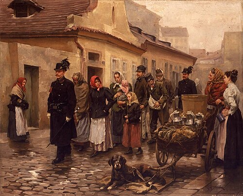 Patrol’s Catch (Morning in the Street), 1902, Vojtěch Bartoněk