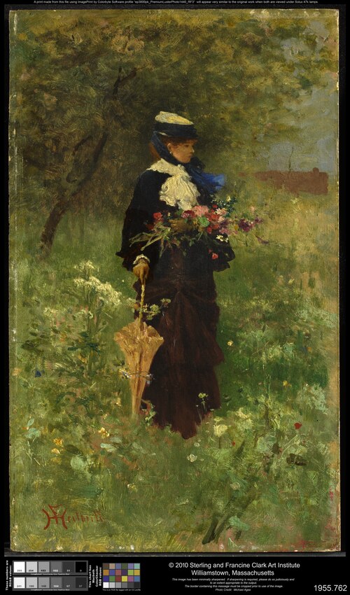 Woman with Flowers, 1877, Ferdinand Heilbuth