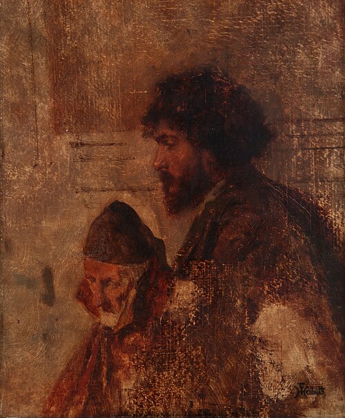 Study of a head, 1850, Ferdinand Heilbuth