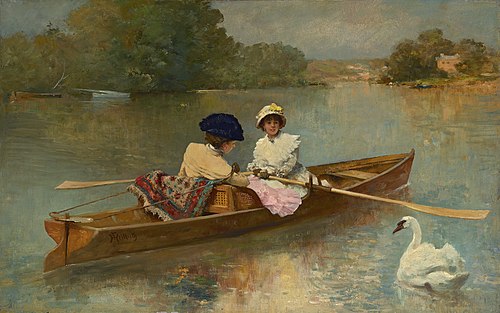 Aviron sur la Seine, 1870, Ferdinand Heilbuth