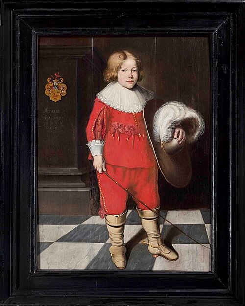 Portrait of Wytze van Cammingha (1629-1652) op 5-jarige leeftijd, 1634, Wybrand de Geest