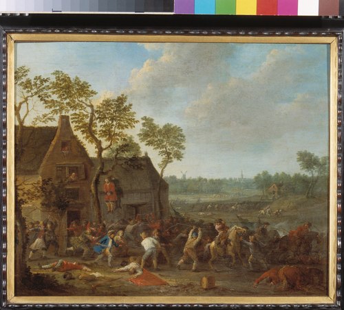 Overval van een hoeve, 1709, Karel Breydel