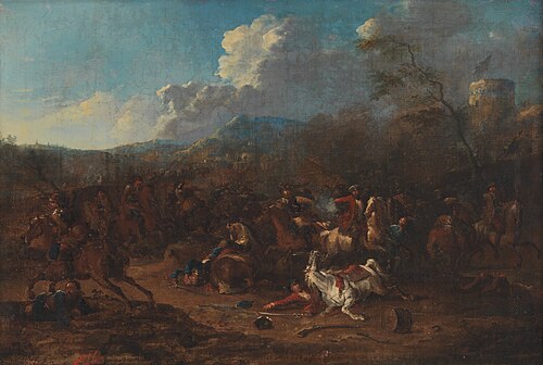 Cavalry Skirmish at a Fortress, 1713, Karel Breydel