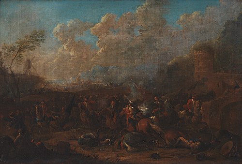 Cavalry Skirmish at a Fortress, 1713, Karel Breydel
