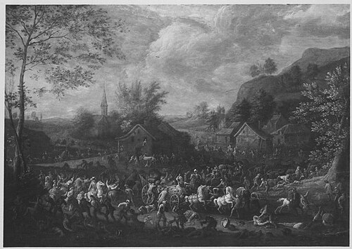 Plünderung eines Dorfes, 1705, Karel Breydel