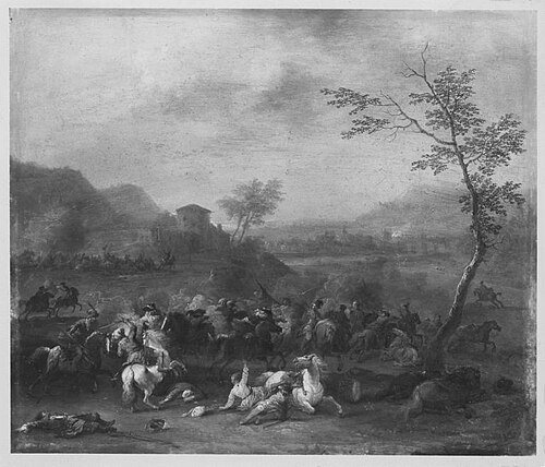 Türkisches Reitergefecht, 1705, Karel Breydel