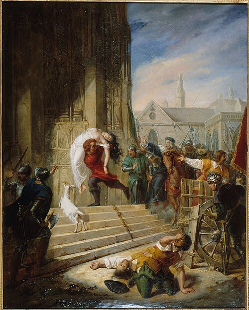 Quasimodo sauvant Esméralda des mains de ses bourreaux, 1832, Eugénie Latil