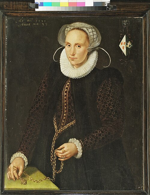 Portrait of Maria van Melisdyck (1556- ), 1582, Jacob Willemsz Delff