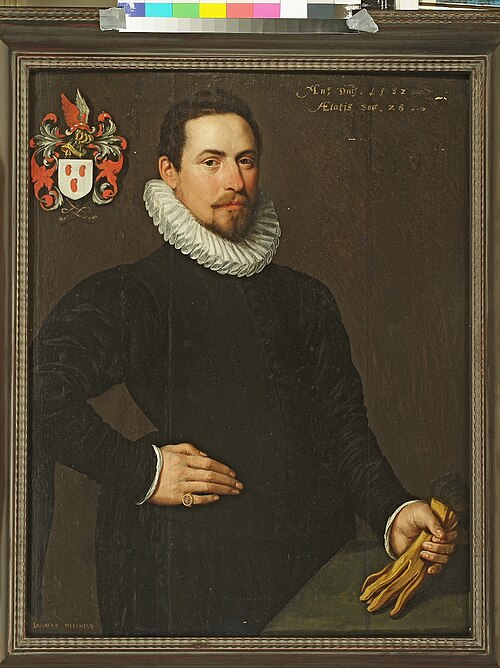 Portrait of Anthony van Groenewegen (1556- ), 1582, Jacob Willemsz Delff