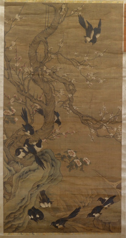 Magpies and Flowering Plum Tree, , Ma Lin