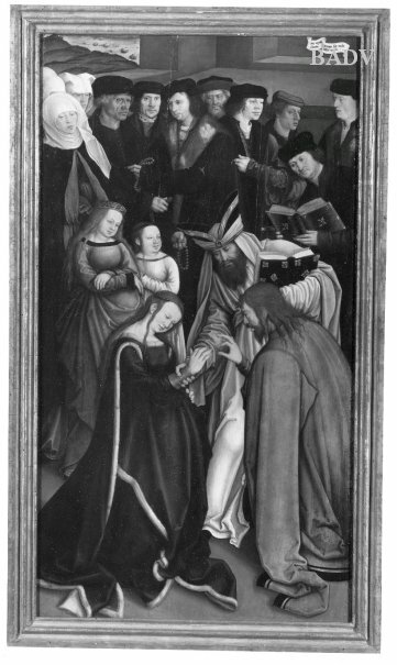 betrothal of Maria with the founder, 1485, Bernhard Strigel
