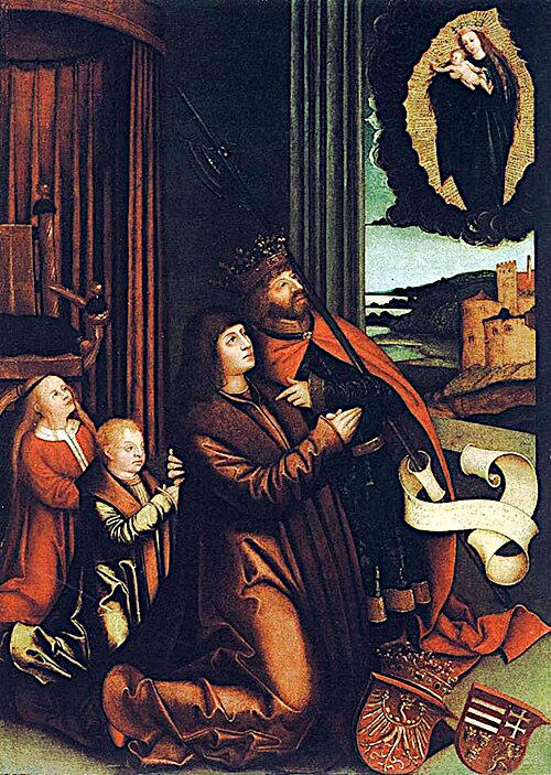 St Ladislas Presents Wladislav II and his Sons to the Virgin, 1511, Bernhard Strigel