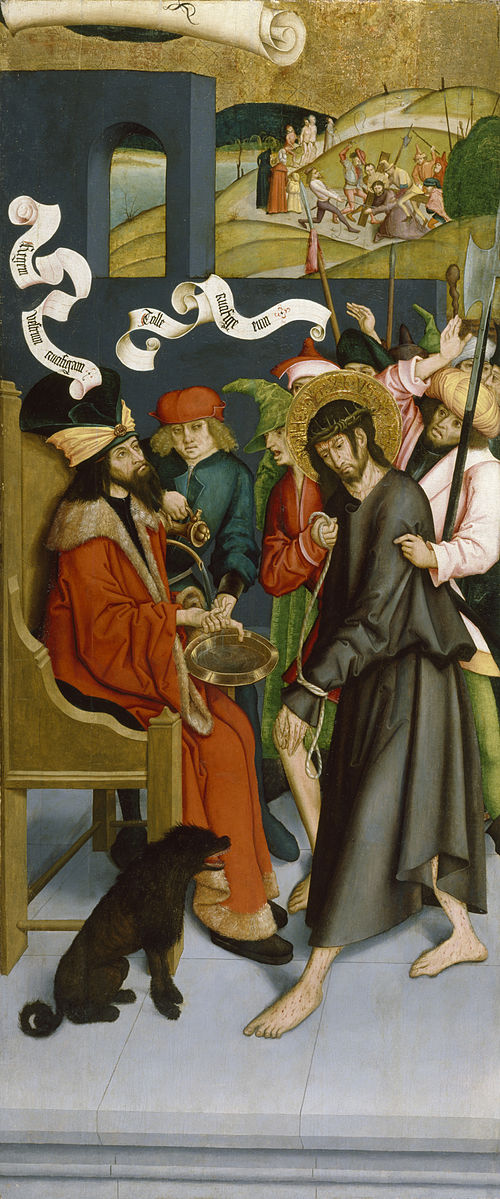 Pilate Washing His Hands of Guilt for Christ's Death, 1500, Bernhard Strigel