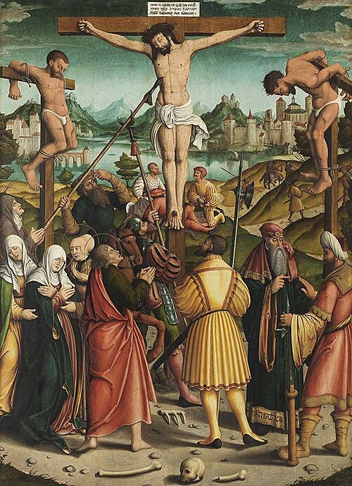 Calvary (verso): Chris as Man of Sorrows, 1520, Bernhard Strigel