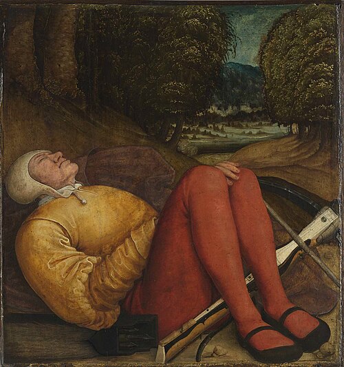 Sleeping guard of a grave with a crossbow, 1520, Bernhard Strigel