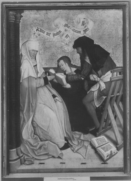 Mindelheim Altarpiece: Anna and Joachim with Mary, 1500, Bernhard Strigel