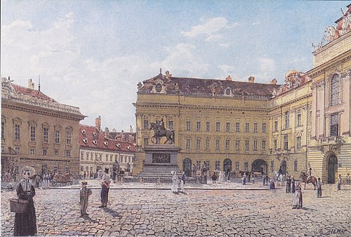The Josefsplatz in Vienna, 1831, Rudolf von Alt