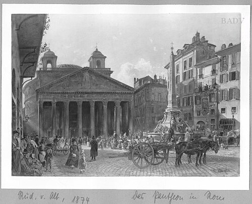 Das Pantheon in Rom, 1874, Rudolf von Alt