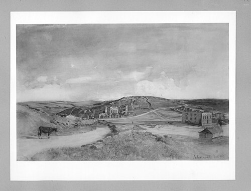 Landschaft mit Ruinen (Sebastopol ?), 1863, Rudolf von Alt
