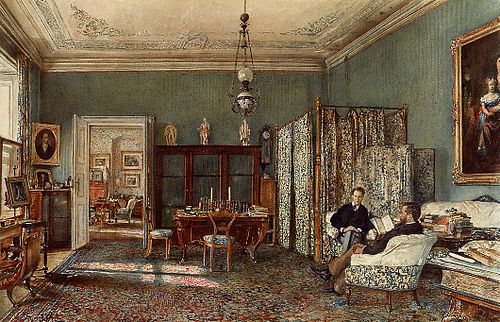 The Morning Room of the Palais Lanckoronski, Vienna, 1881, Rudolf von Alt