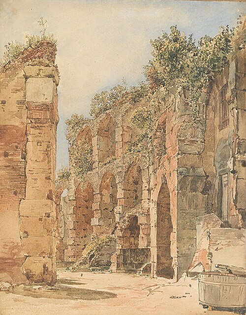Die Burgruine Emmerberg in der neuen Welt bei Wiener Neustadt, 1905, Rudolf von Alt