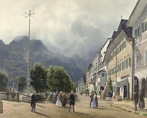 Die Esplanade in Ischl, 1840., 1840, Rudolf von Alt
