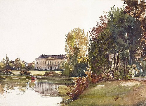 Lednice Palace before Its Reconstruction in the Neo-Gothic Style, , Rudolf von Alt