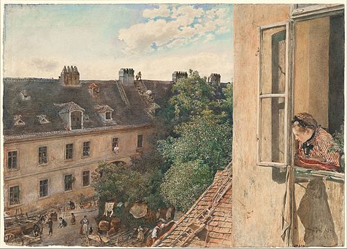 View of the Alservorstadt, 1872, Rudolf von Alt