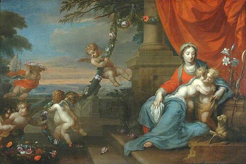 Virgin, Child and St John, 1665, Herman Verelst