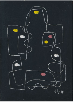 Abstract Composition in Black, , Kenneth Hall
