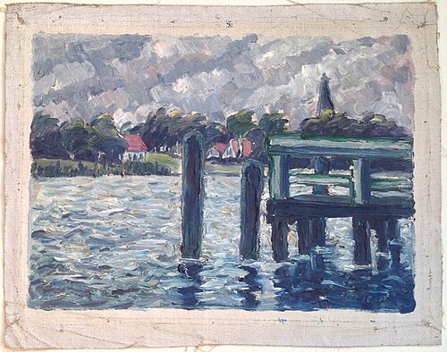 Landesteg. Pier., 1915, Walter Gramatté