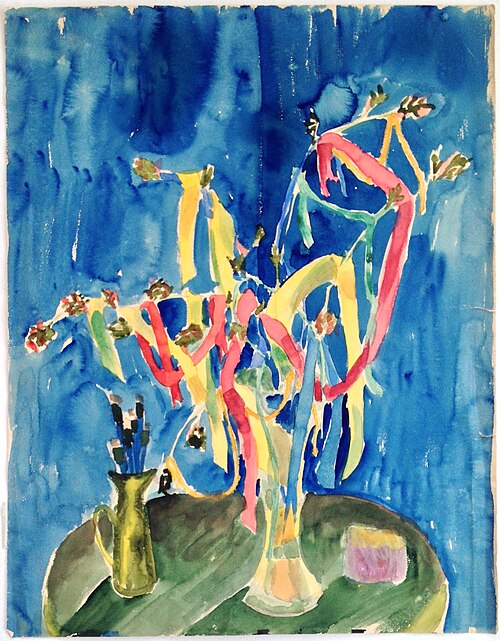 Coloured_Ribbons_on_Twigs_(Ties), , Walter Gramatté