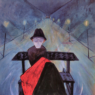 The Man in the Sleigh., 1920, Walter Gramatté