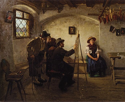 The portrait painter in the country, 1891, Albin Egger-Lienz
