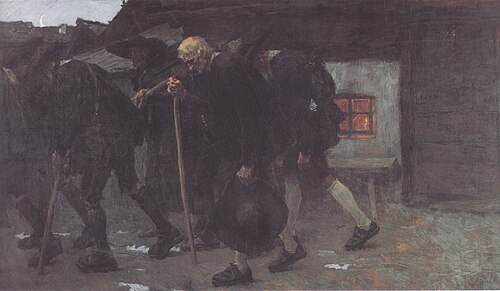 Nach dem Friedensschluss 1809, 1902, Albin Egger-Lienz