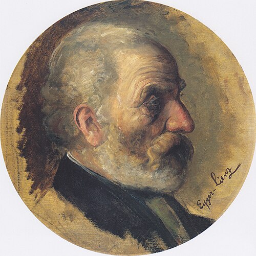 Männerkopf, 1895, Albin Egger-Lienz