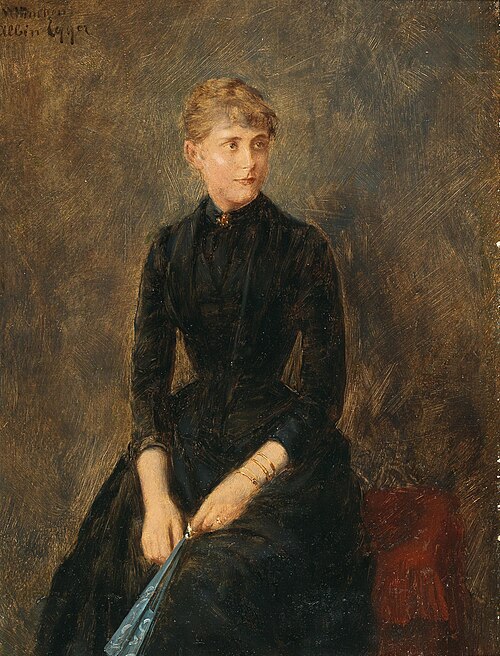 Portrait of the singer Hedwig Helbig, 1889, Albin Egger-Lienz