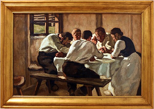 il pranzo, 1910, Albin Egger-Lienz