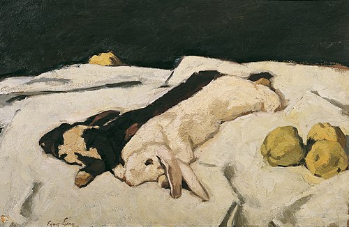 Tote Hasen, 1925, Albin Egger-Lienz